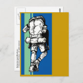Backpacker (guy)-BlueGreen Briefkaart (Voorkant / Achterkant)