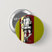 Backpacker (guy)-RedYellow Ronde Button 5,7 Cm (Voorkant /achterkant)