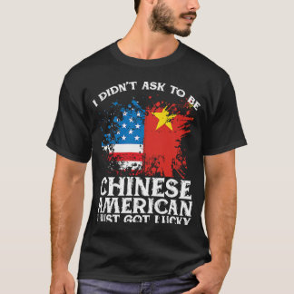 BackprinIk vroeg niet om Chinees Amerikaans te zij T-shirt
