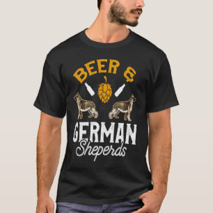 Backprint Bier en Duitse herders T-shirt