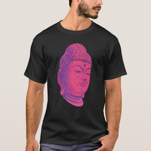 Backprint Buddha head holiness and chakra T-shirt (Voorkant)
