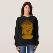 Backprint Buddha Head Meditation and Yoga Trui (Voorkant volledig)