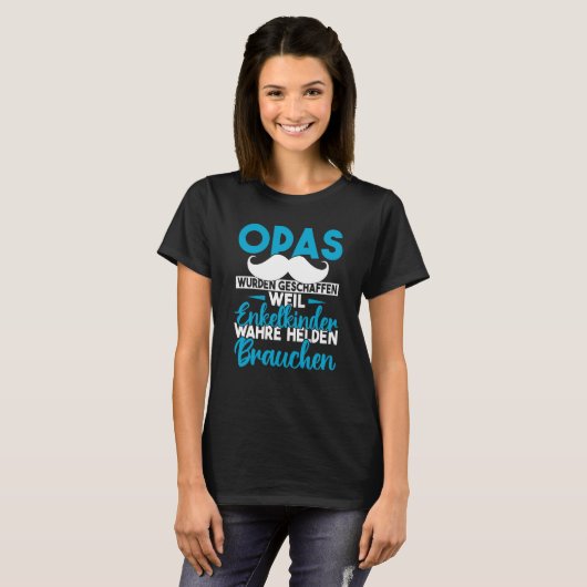 Backprint Grandpas were created because grandchild T-shirt (Voorkant volledig)