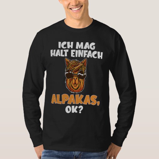 Backprint I just like alpacas okay T-shirt (Voorkant)