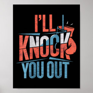 Backprint Knock You Out Print op de achterkant zal