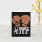 Backprint Knock You Out Print op de achterkant zal Kaart (Gele Bloem)