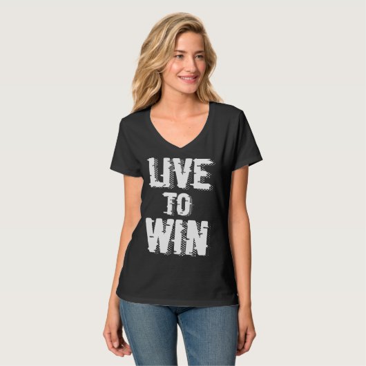 Backprint Live to win T-shirt (Voorkant volledig)