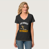 Backprint No honey no money T-shirt (Voorkant volledig)