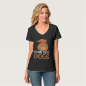 Backprint Nothin´ butt dogs Dachshund T-shirt (Voorkant volledig)