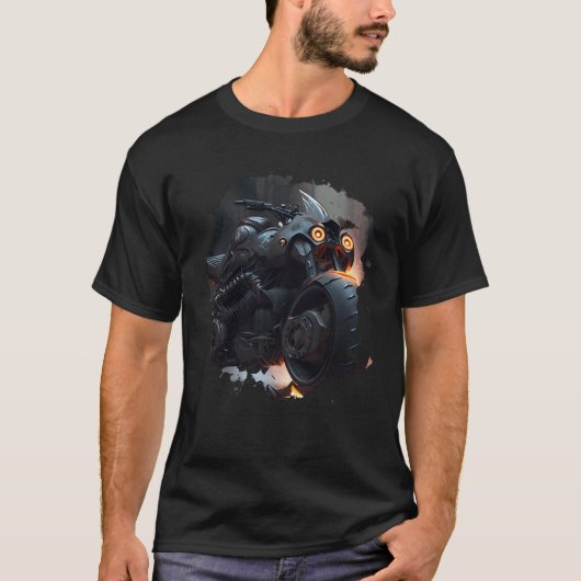 Backprint Powerful Darkness Journey an epic motorc T-shirt (Voorkant)
