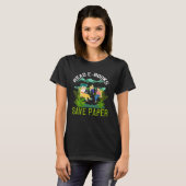 Backprint Read E Books save Paper Save paper T-shirt (Voorkant volledig)