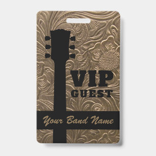 Backstage Pas VIP Band Country Muziekgroep Rock La Badge