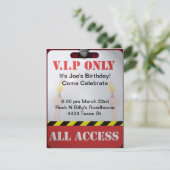 Backstage Pass Party Kaart (Staand voorkant)