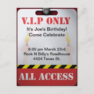 Backstage Pass Party Kaart