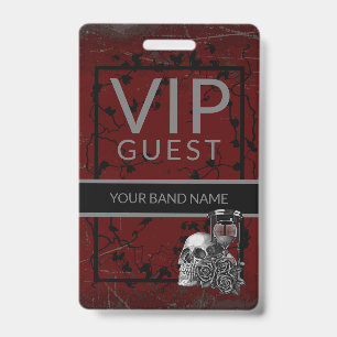 Backstage pass VIP Custom Name Rock Band Lanyard B Badge