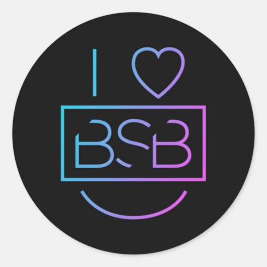 Backstreet I He BSB Ronde Sticker (Voorkant)