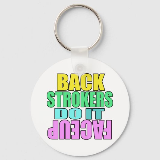 Backstrookers doen het gezicht omhoog sleutelhanger (Voorkant)