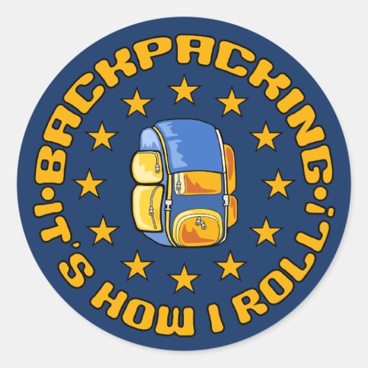 BACKVERPAKKINGSstickers Ronde Sticker (Voorkant)