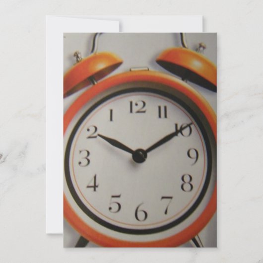 BACKWARDS CLOCK INVITATION KAART (Voorkant)