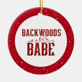 Backwoods Babe gepersonaliseerd Keramisch Ornament