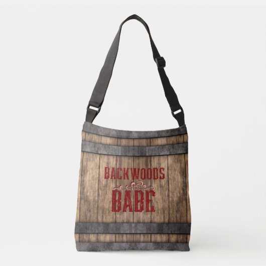Backwoods Babe Whiskey Keg Crossbody Tas (Voorkant)