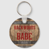 Backwoods Babe Whiskey Keg Sleutelhanger (Achterkant)