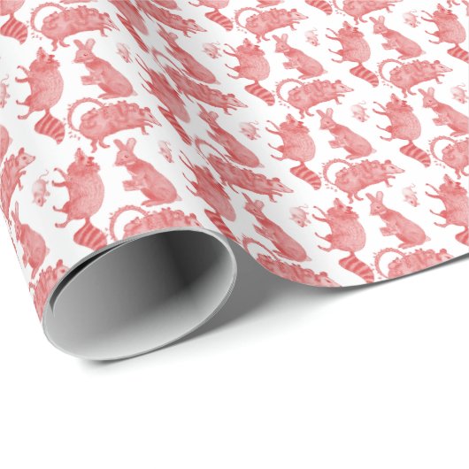Backyard Animals Holiday Wrapping Paper Cadeaupapier (Rol Hoek)