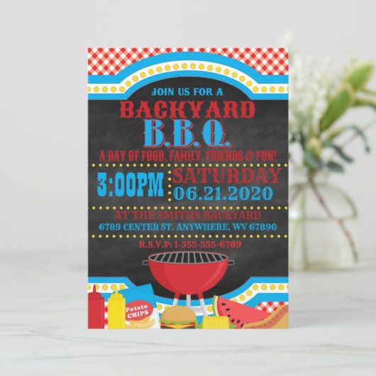 Backyard barbecue kaart (Staand voorkant)