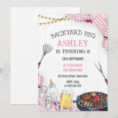 Backyard BBQ Birthday Invitation (Devant / Derrière)
