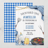 Backyard BBQ BIrthday Invitation (Devant / Derrière)