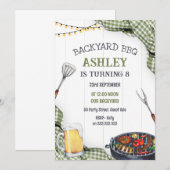 Backyard BBQ Birthday Party Invitation (Devant / Derrière)