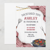 Backyard BBQ Birthday Party Invitation (Devant / Derrière)