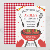 Backyard BBQ Birthday Party Invitation (Devant / Derrière)