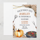 Backyard BBQ Birthday Party Invitation (Devant / Derrière)