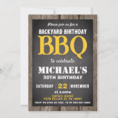 Backyard BBQ Birthday Party Invitation Cookout (Devant)