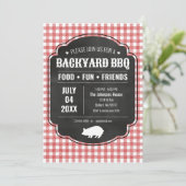 Backyard BBQ Party Invitation Kaart (Staand voorkant)