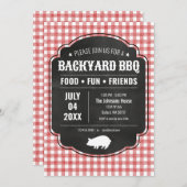Backyard BBQ Party Invitation Kaart (Voorkant / Achterkant)