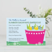 Backyard BBQ Party Invites Kaart (Staand voorkant)
