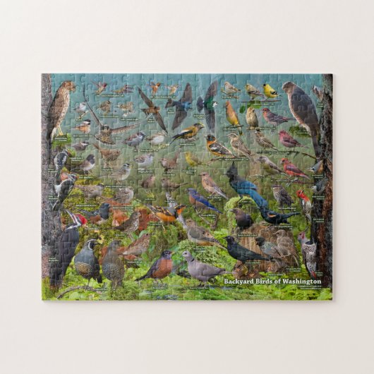 Backyard Birds of Washington Legpuzzel (Horizontaal)