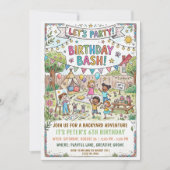Backyard Campout Party Invitation (Devant)