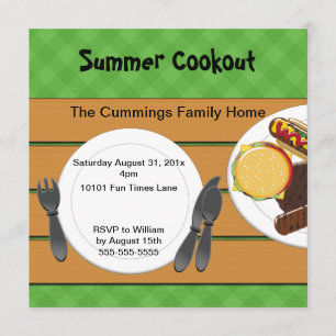 Backyard Cookout Uitnodiging