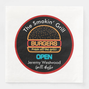 Backyard Grill Master Burgers Papier Servetten