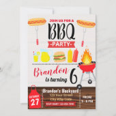 BACKYARD PARTY BBQ BIRTHDAY INVITATION (Devant)