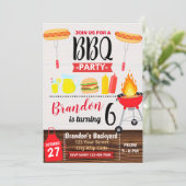 BACKYARD PARTY BBQ BIRTHDAY INVITATION (Debout devant)