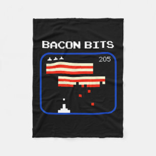 Bacon 8-bits videogame speler Retro Nerd Geek Fleece Deken
