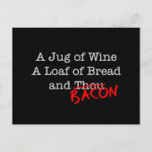 Bacon A Jug of Wine Briefkaart (Voorkant)