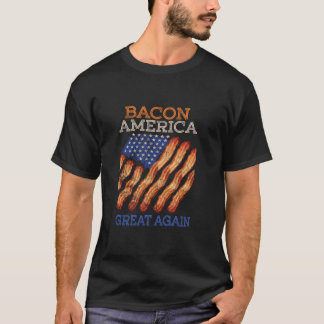 Bacon America Great Again Trump 2020 Amerikaanse v T-shirt
