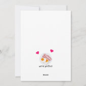 Bacon and egg Love, het is eitjes, valentijn! Feestdagenkaart (Achterkant)