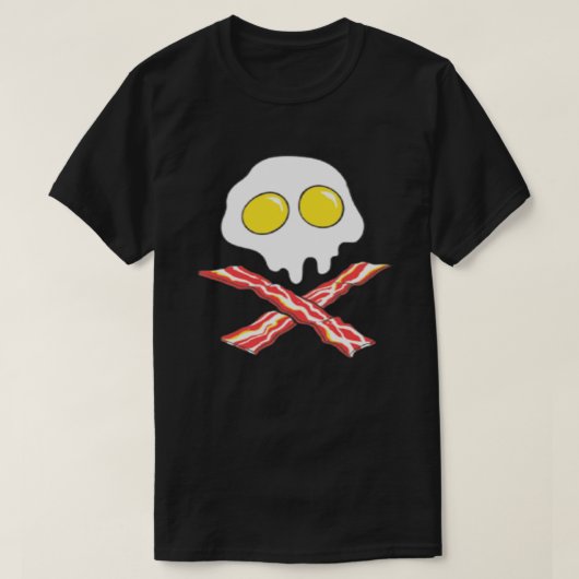 BACON AND EGGS COOL SKULL BONES SPOOF T-Shirt (Design voorkant)