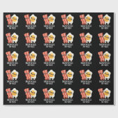 Bacon And Eggs On Toes Funny Toast Pun Dark BG Cadeaupapier (Vlak)